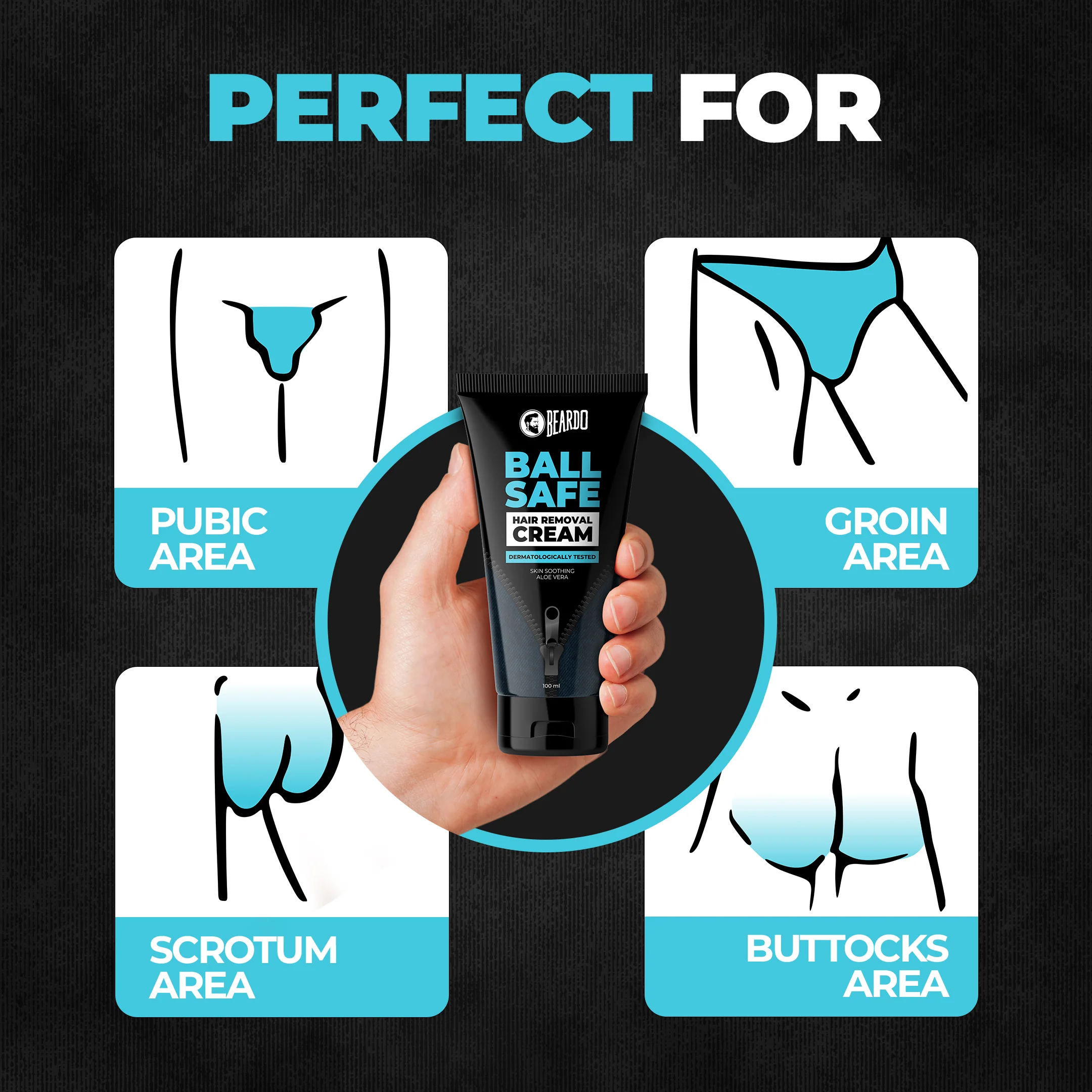 Ball Safe Hair Removal Cream (100ml) - Image 3