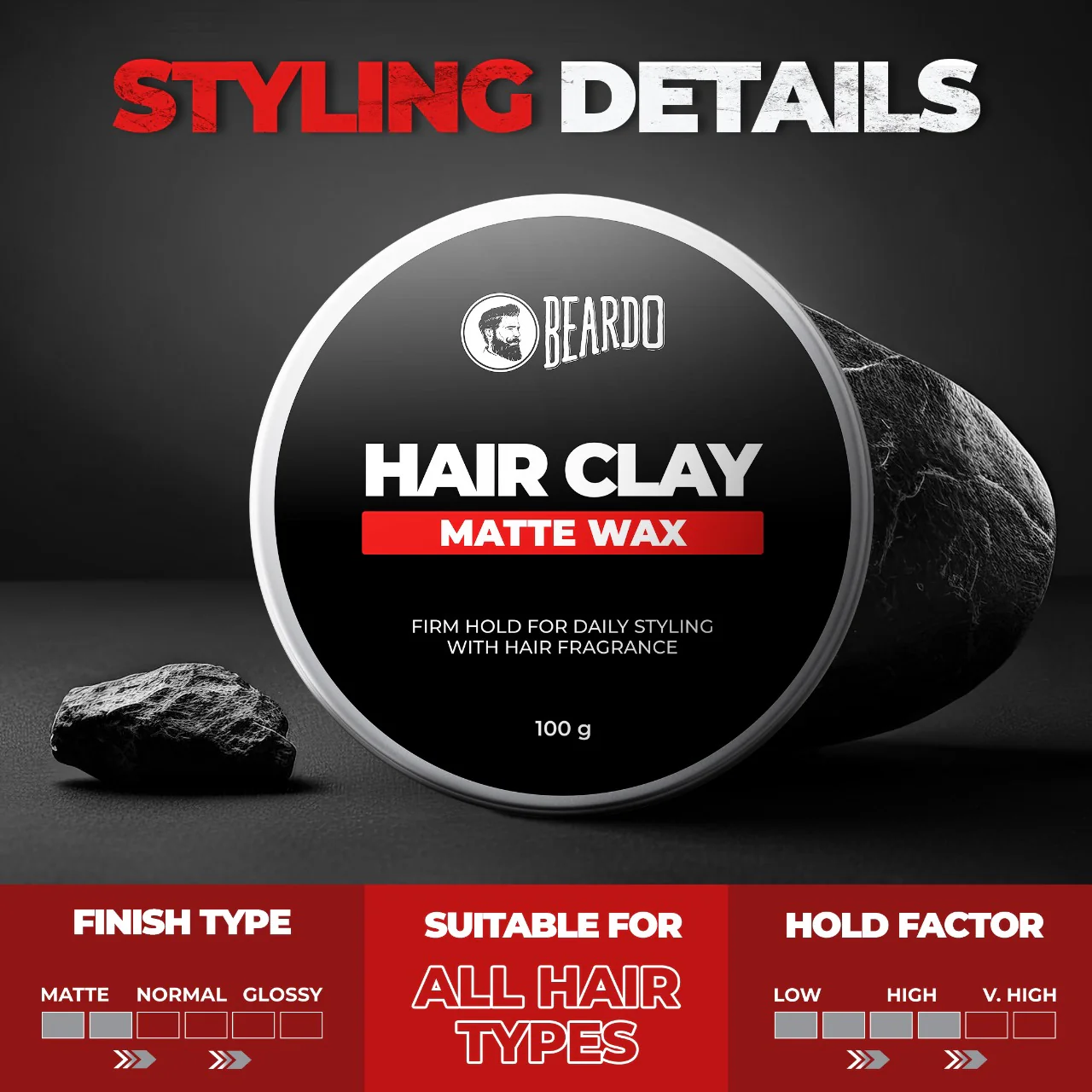 HAIR CLAY Wax - Strong Hold - Image 2