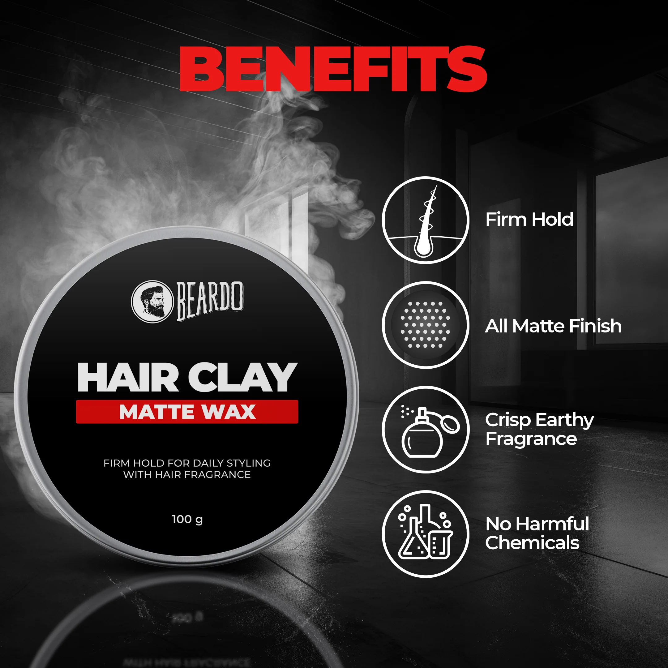 HAIR CLAY Wax - Strong Hold - Image 3