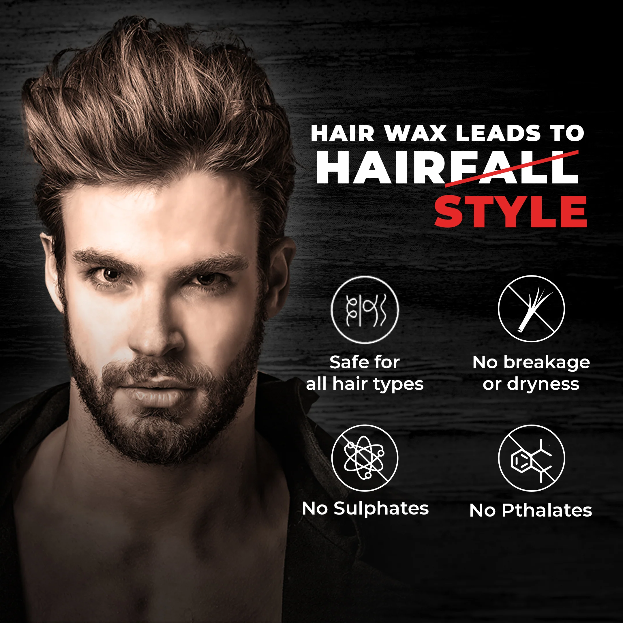 Hair Wax Strong Hold Crystal Gel Wax 50g - Image 4