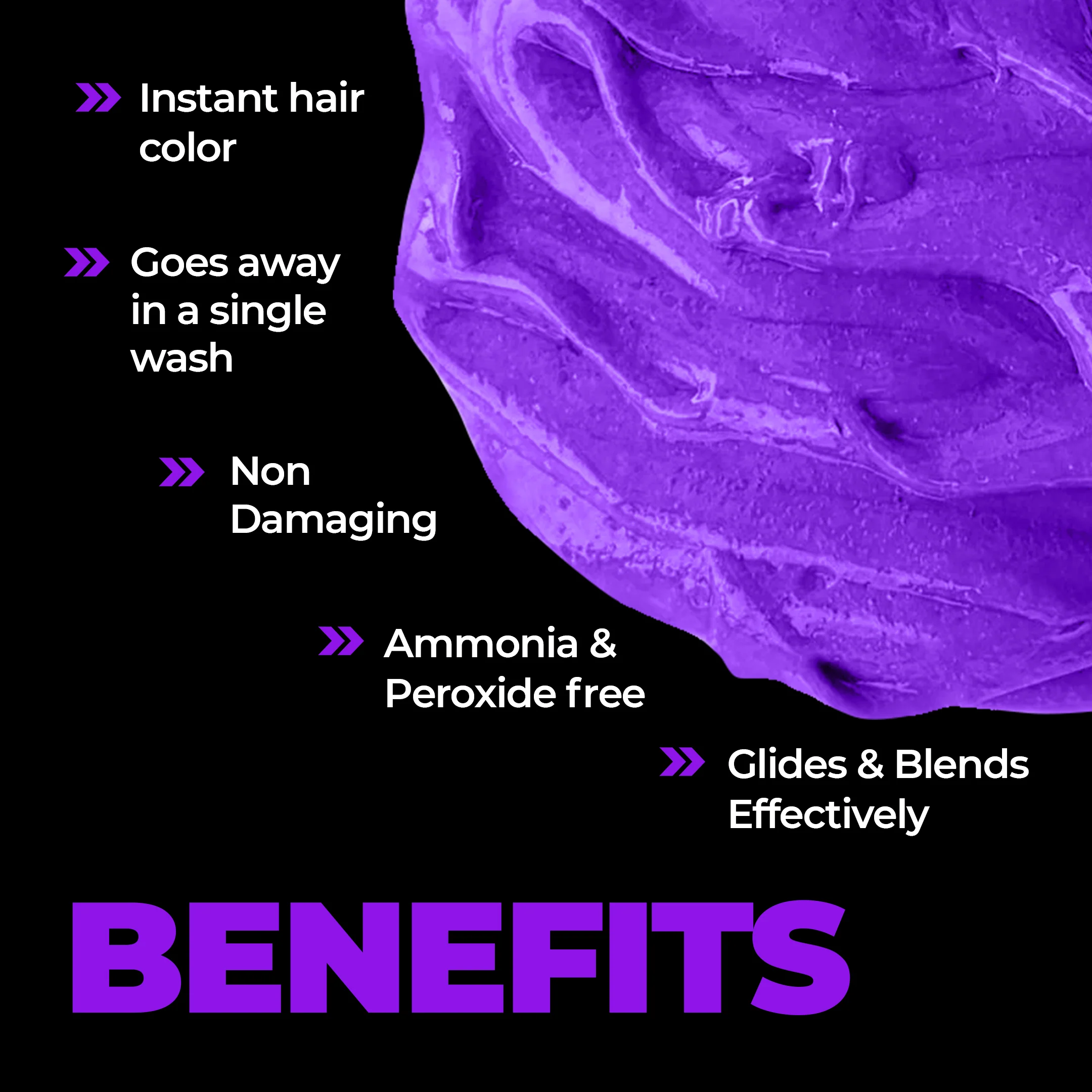 Dye Hard Temporary Hair Color Metallic Purple (25g) - Image 5