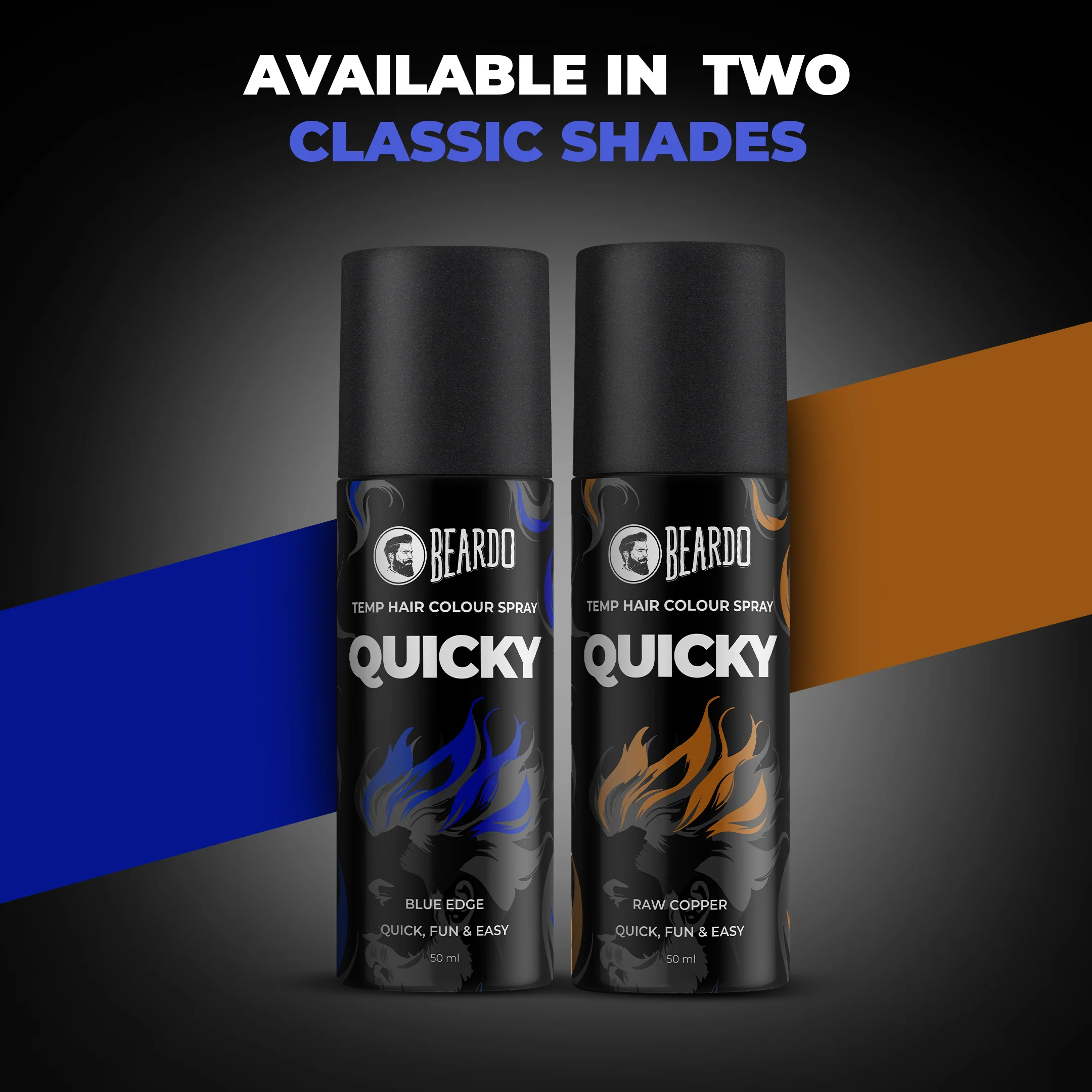 Quicky Temp Hair Color Spray Blue Edge (50ml) - Image 8