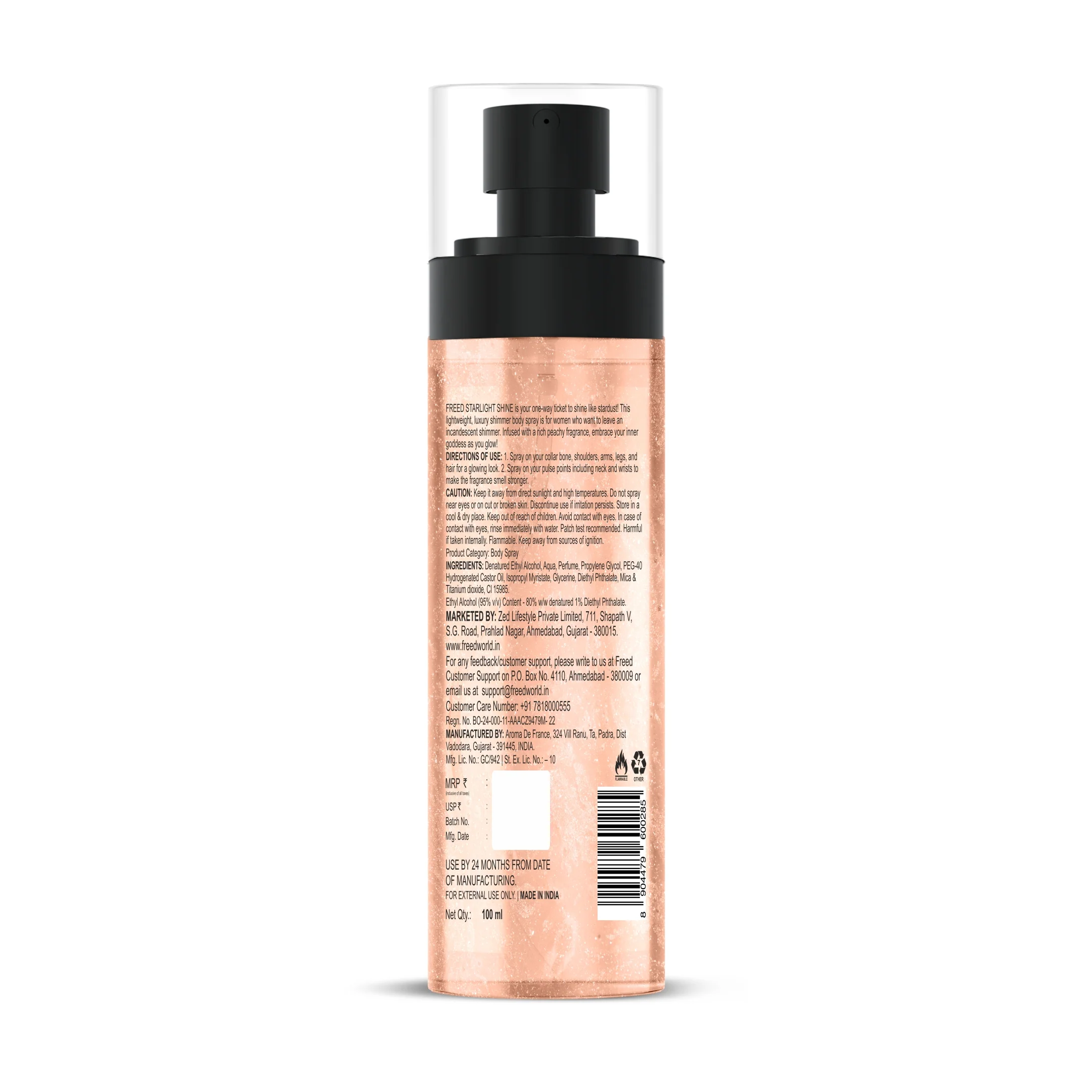 Freed Starlight Shine Shimmer Body Spray (100ml) - Image 12